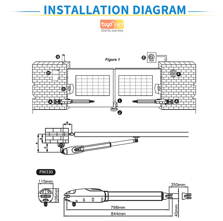 Motor tay don SGD330-Detal 1