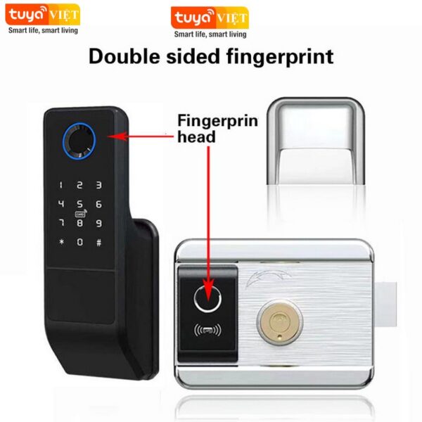 Khóa vân tay 2 chiều Tuya SG02D