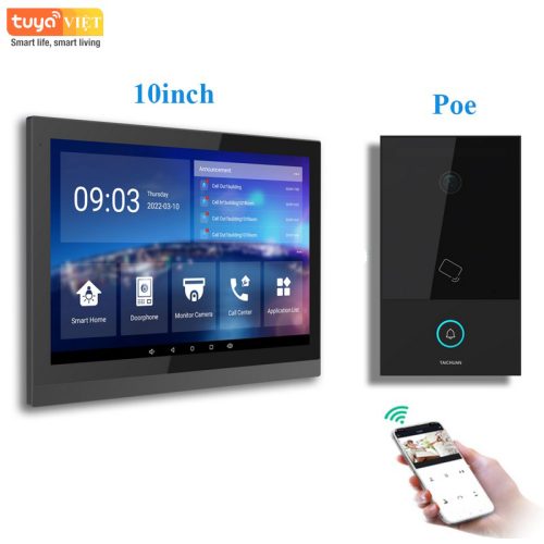 Chuông cửa thẻ từ, màn hình 10″ Tuya DBC10 - Ảnh 6