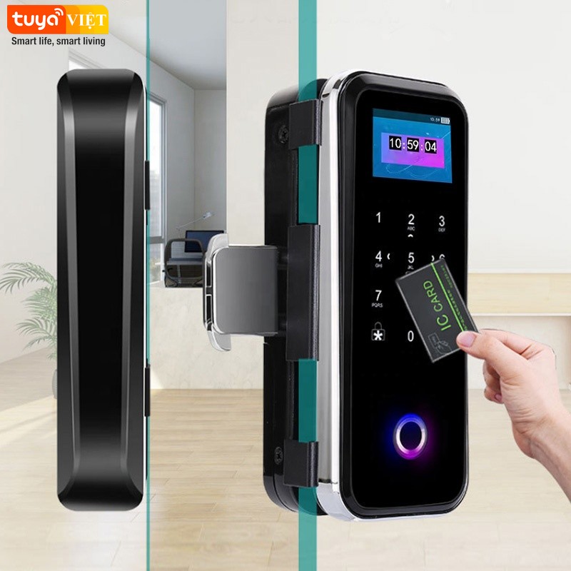 Khóa vân tay cho cửa kính Tuya GL03 - Ảnh 2