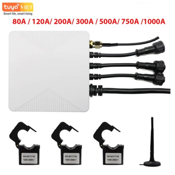 Đồng hồ kẹp đo dòng 3 pha Tuya PC321