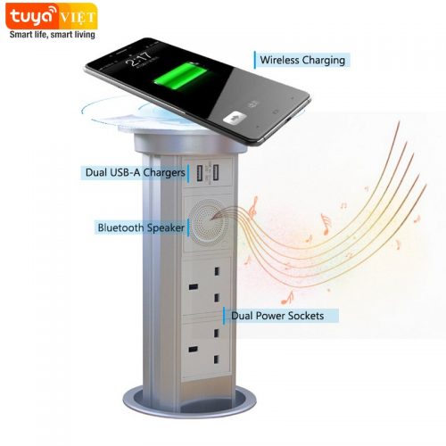 Ổ cắm âm đa năng Tuya SS04 (sạc không dây) - Ảnh 7