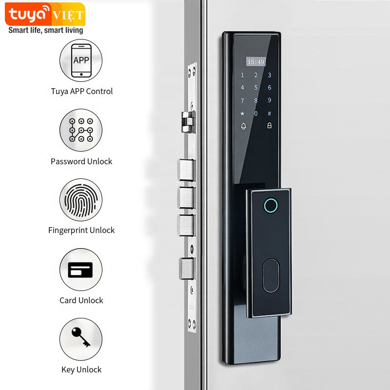 Khóa cửa vân tay tự động Tuya WL04 - Ảnh 2