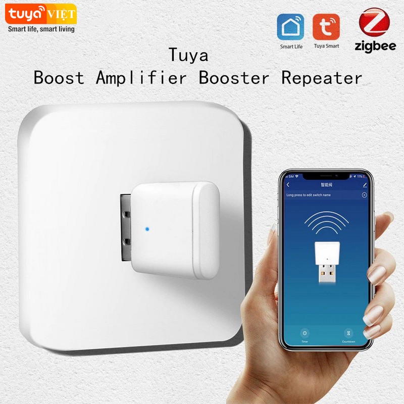 Thiết bị khuyết đại sóng Zigbee Tuya ZR01 - Ảnh 3